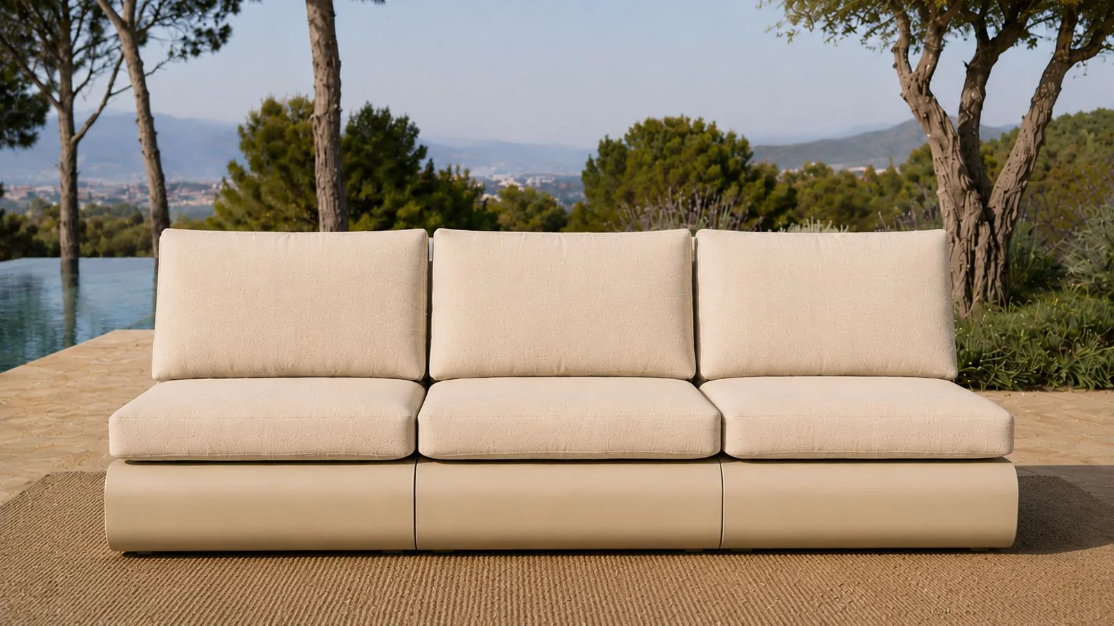 TERRA three-seat sofa, front view